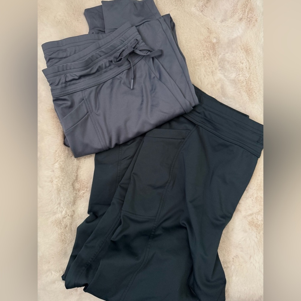 Gray and Black Jogger Pants